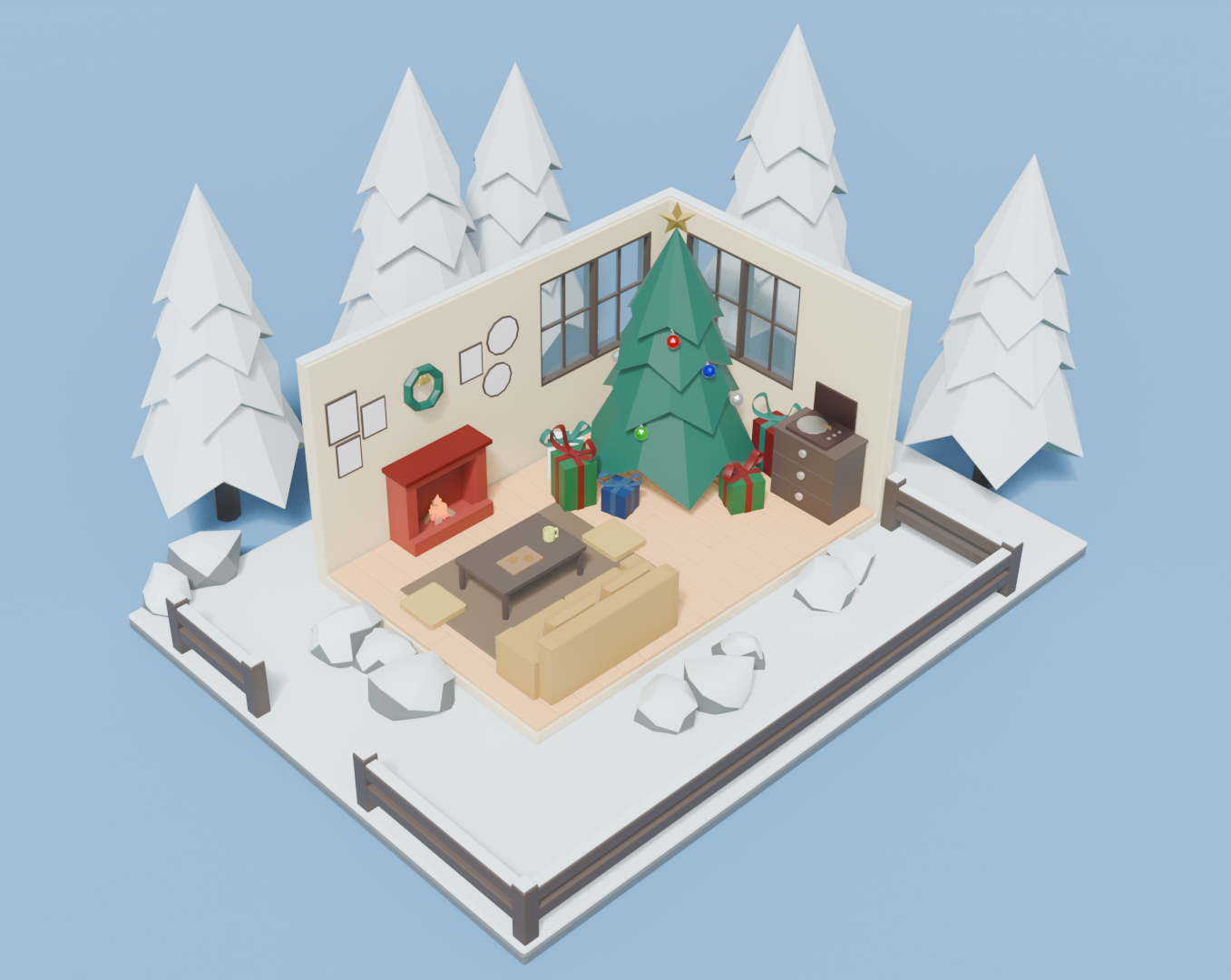 Snow House 3D Model