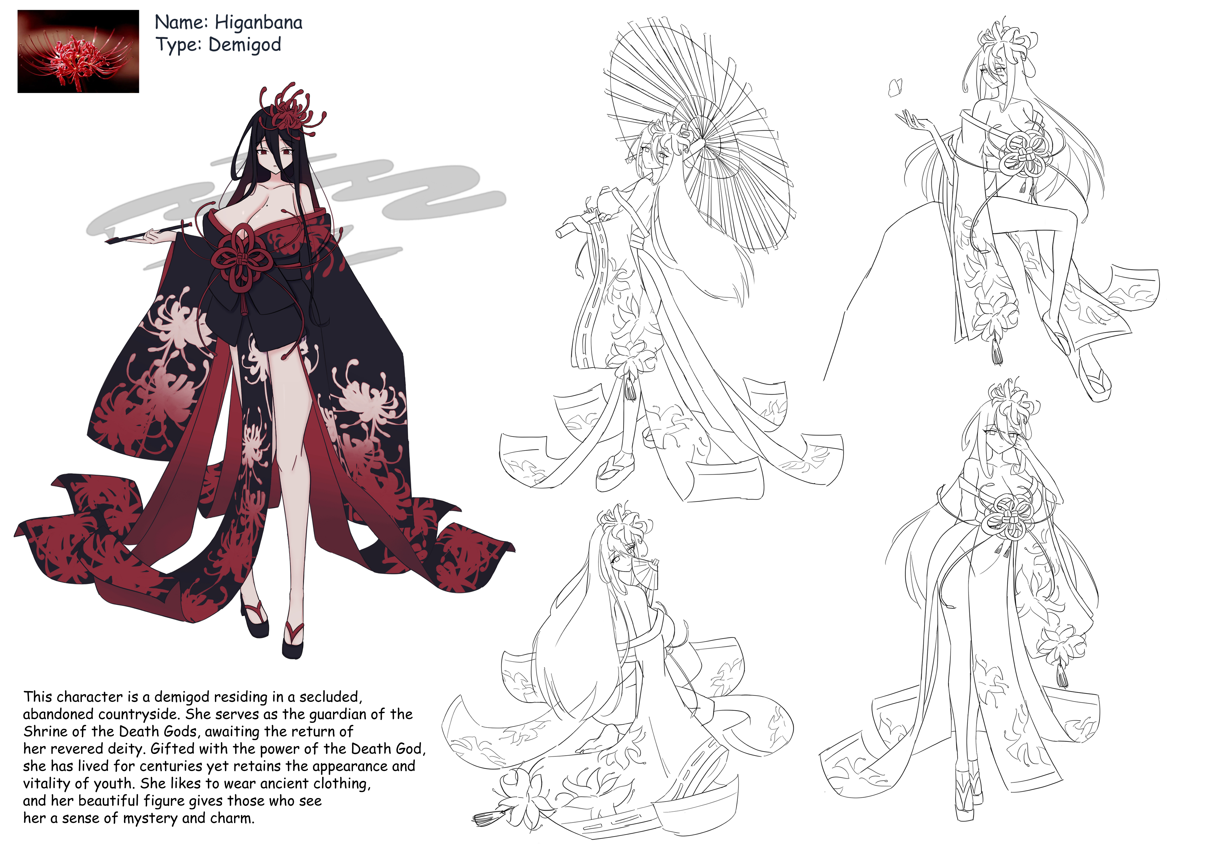 Higanbana Character Design Thumbnail